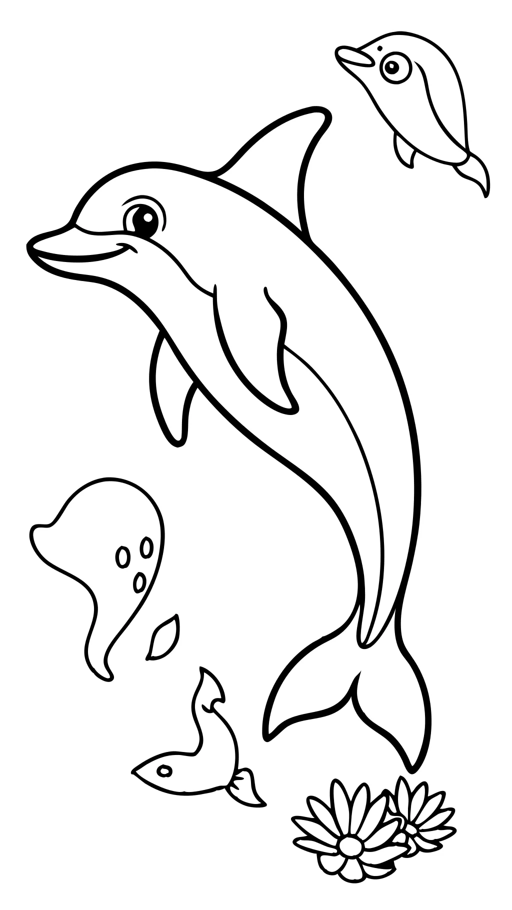 coloriages de vrais dauphins